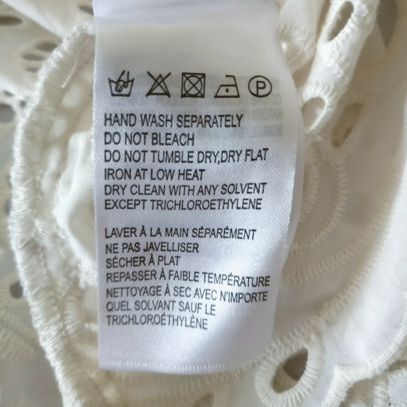 NWT Farm Rio Palm Tree Richelier Lace Eyelet Blouse XS - Picture 14 of 16